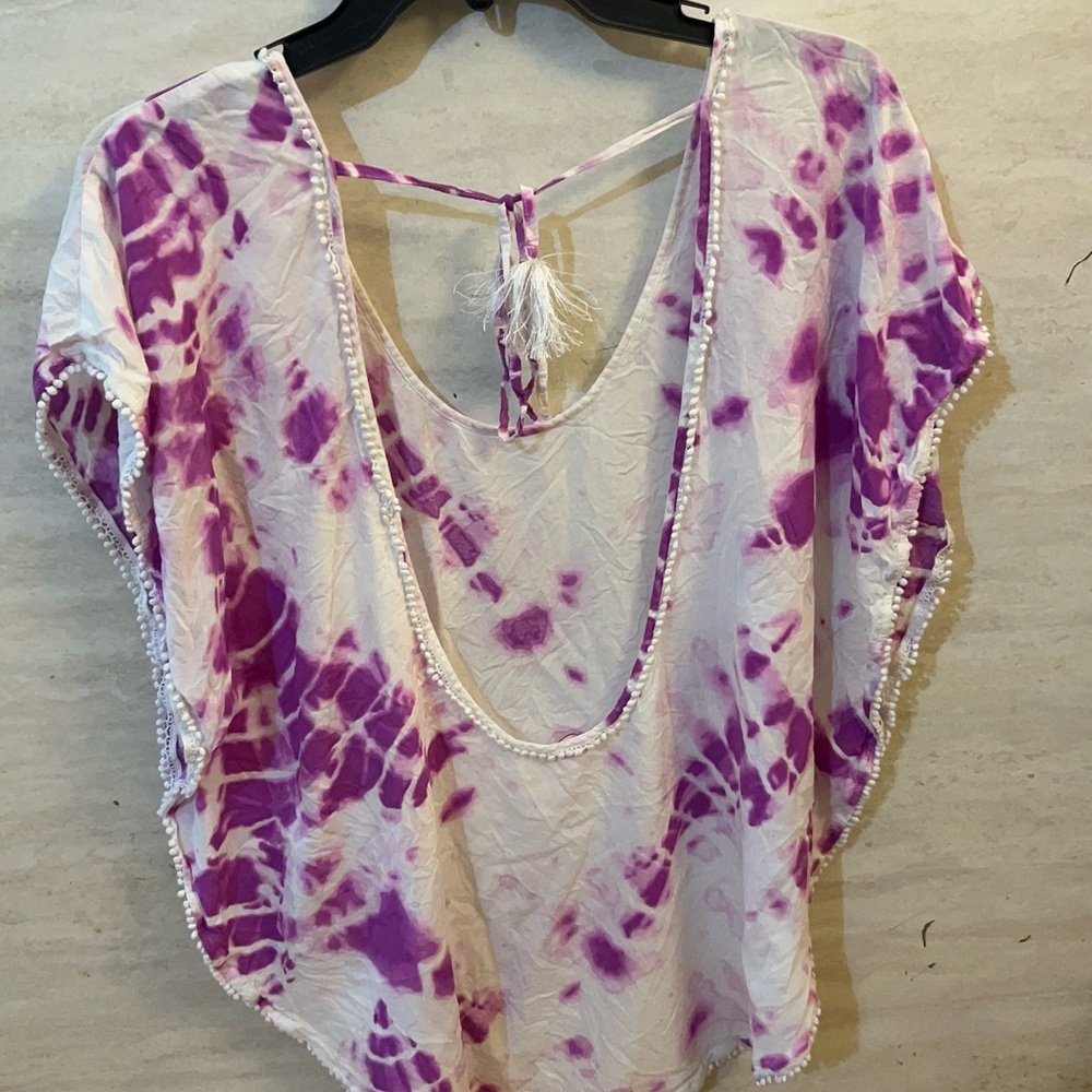 Victoria's Secret Purple Tie-Dye Blouse - Picture 4 of 8
